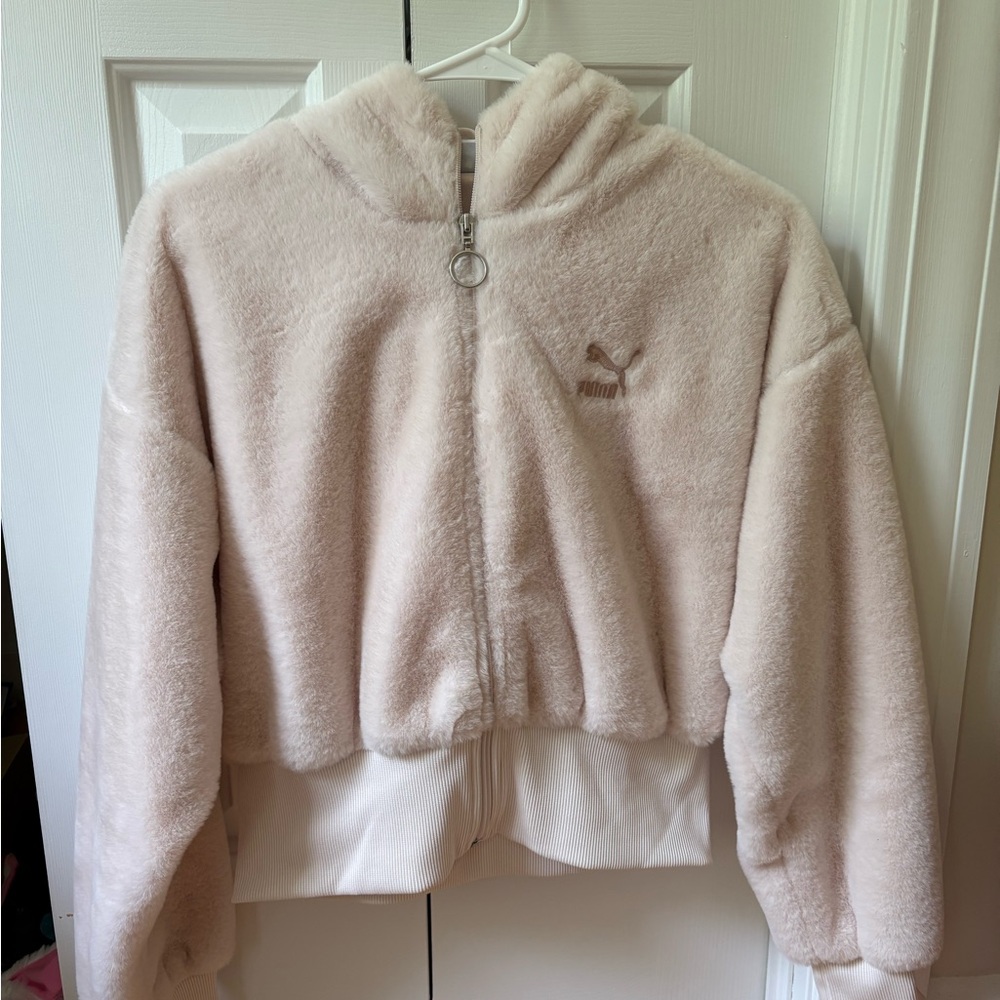 Puma Beige Fleece Jacket